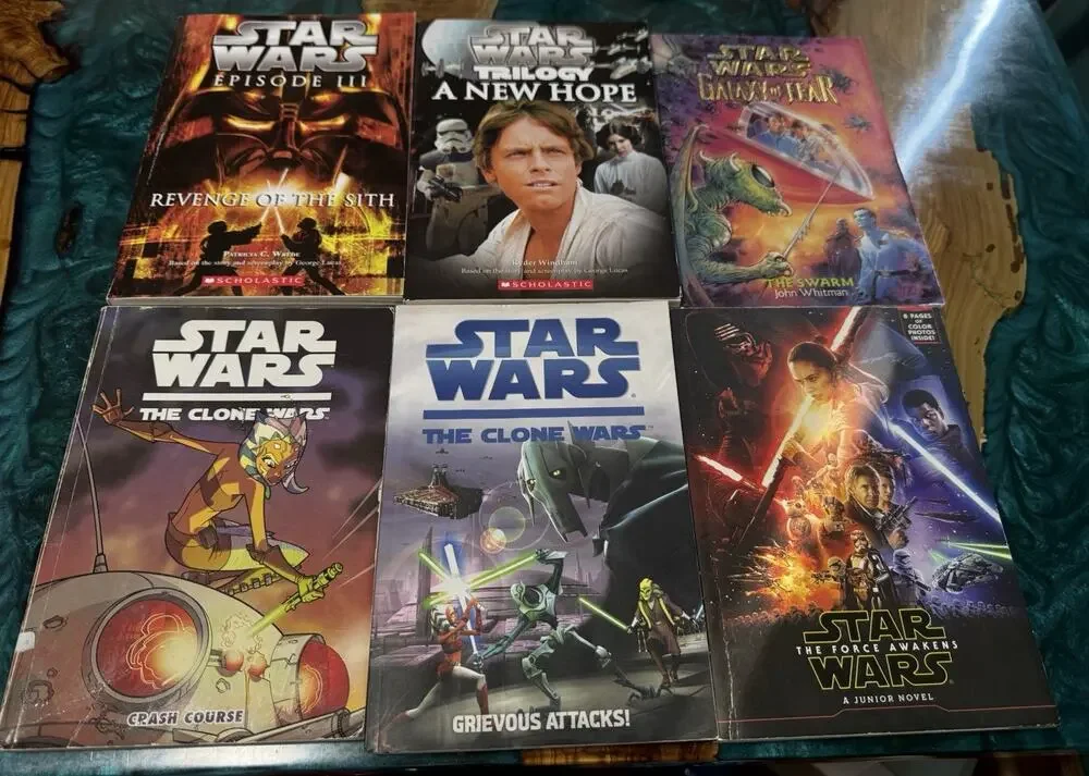 Complete Set of 6 Star Wars Junior Novelization Film Tie-In Books